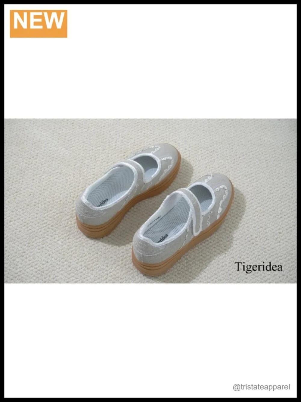 Retro Platform Mary Jane Sneakers Hook and Loop Slip On Walking Flats Faux